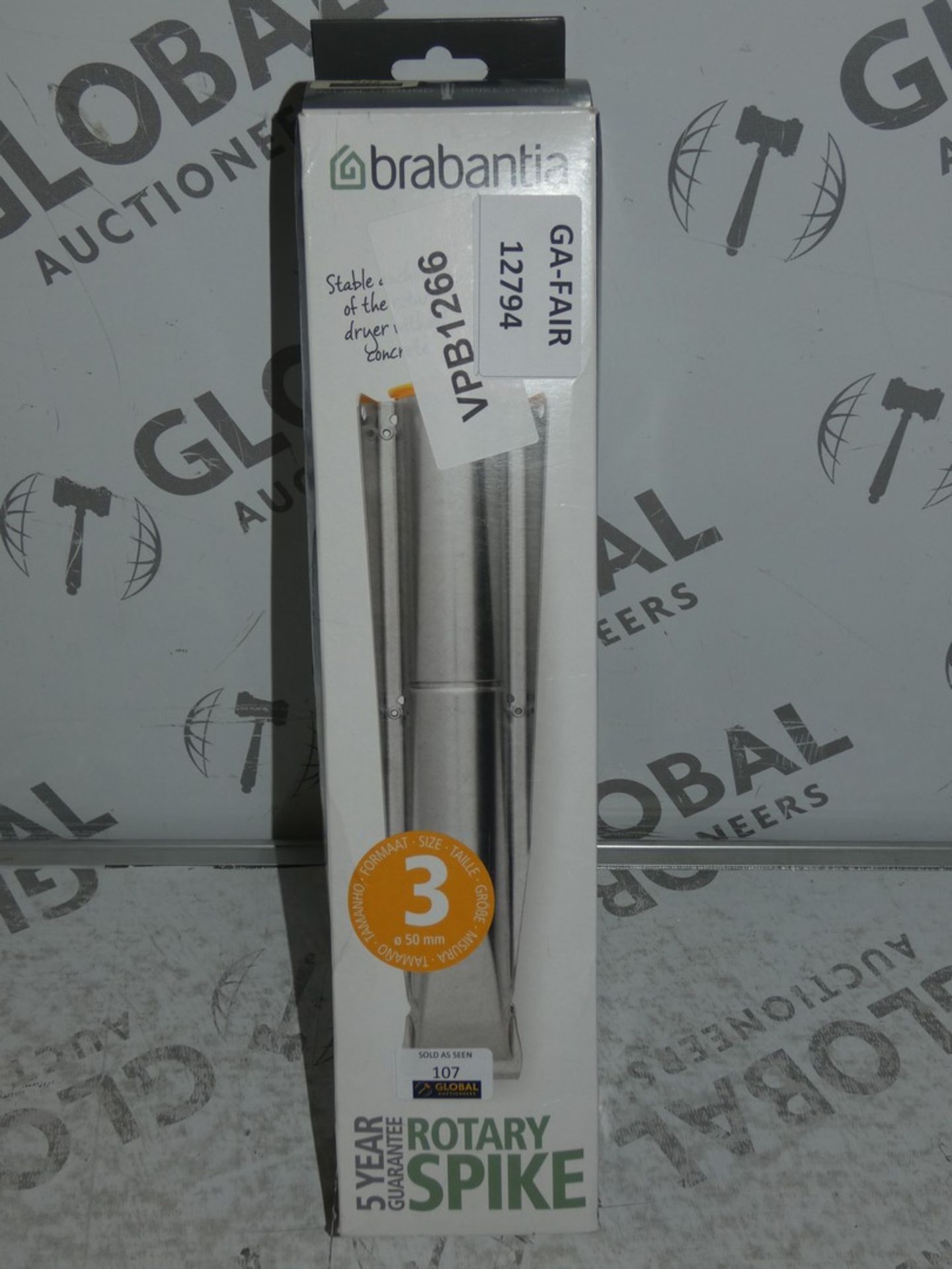 Boxed Brabantia Rotary Spike RRP £25 (3PB1266) (Viewing or Appraisals Highly Recommended)
