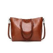 Brand New Womens Coolives Brown Leather Strap Handbag RRP £55