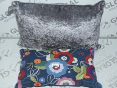 Assorted Floral Velvet Cushions (Viewing or Appraisals Highly Recommended)