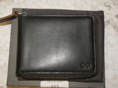 Black Leather Phone Zipper Wallet RRP £40