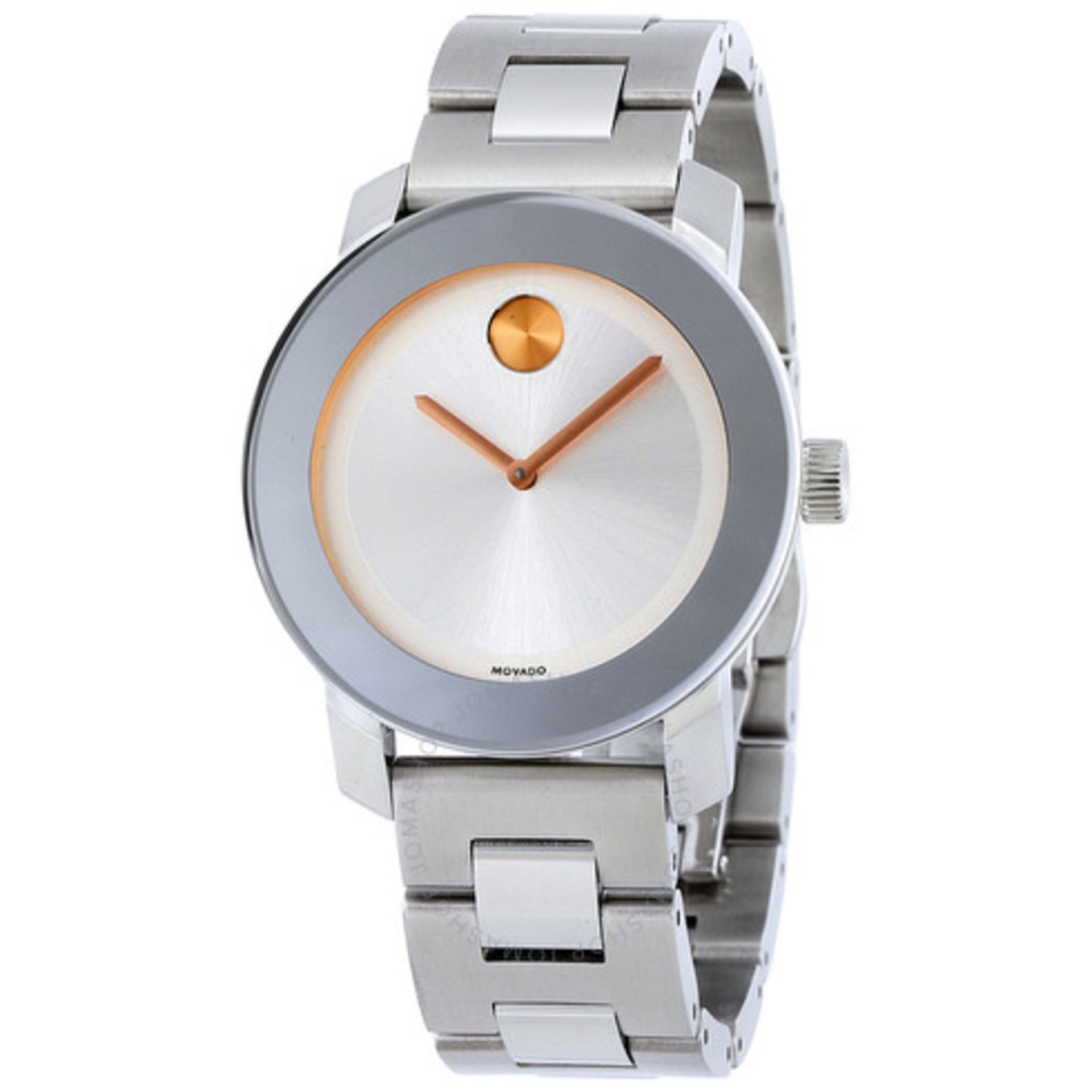 Movado Bold ladies watch reference 3600084, stainless steel bracelet & case, silver dial. New