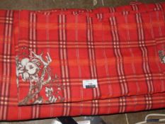 Red Checkered Designer Duvet Cover And Pillow Case Set (Viewing or Appraisals Highly Recommended)