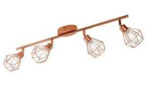 Boxed Eglo Zappata Trend Collection Rose Gold 4 Way Ceiling Light Fitting RRP £60 (Viewing or