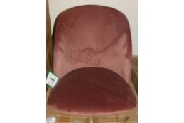 Pink Fabric Dining Chair RRP £80 (Viewing or Appraisals Highly Recommended)