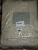 Bagged Pair of Croft Collection Pencil Pleat Headed Lined Designer Curtains in Natural RRP £140 (