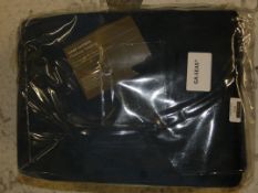 Bagged Pair of Lined Multi Way Headed Blue Velvet Navy Curtains (Viewing or Appraisals Highly