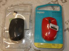 Rapoo M100 Silent Mouse in Red and Black RRP £20 Each