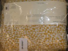Bagged Pair of House Yin Reversable Mustard Yellow and White Curtains RRP £140 (Viewing or