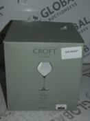 Boxed Set of Croft Collection 4 Wine Glasses (Viewing or Appraisals Highly Recommended)