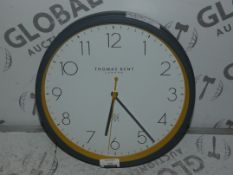 Thomas Kent London Wall Clock RRP £50 (RET00787870) (Viewing or Appraisals Highly Recommended)