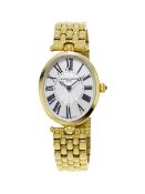 Frederique Constant ladies watch reference FC-200MPW2V5B, PVD yellow gold bracelet & case, white