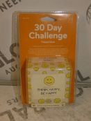 Boxed Brand New 30 Day Challenge Happiness Mind Altering Perception Games RRP £8 Each (Viewing or