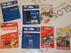 Assorted Memory Cards From Ativa Sandisc Ultra and Sandisc RRP £20 Each