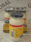 Lot to Contain 10 Packs Of Six Hellmann's Mayonnaise Combined RRP £125