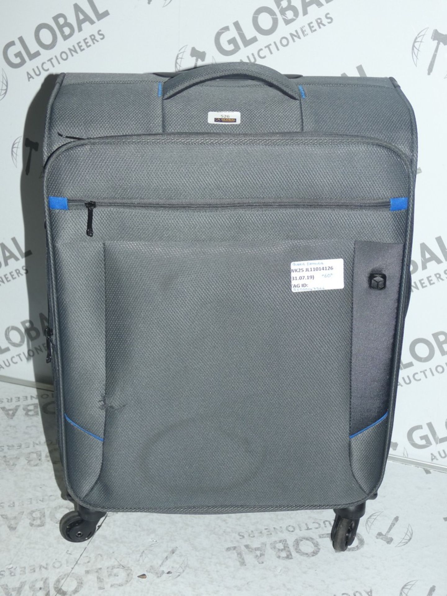 Qube Formula Soft Shell Grey Spinner Suitcase RRP £60 (RET00147533) (Viewings And Appraisals Are