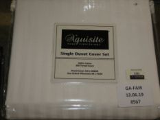 Lot to Contain 3 Exquisite Single 100% Cotton 300 Thread Count Striped Duvet Cover Sets RRP£45.0 (