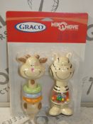 Lot to Contain 12 Brand New Graco Mix and Move Twin Pack Kids Rattle Sets Combined RRP £120