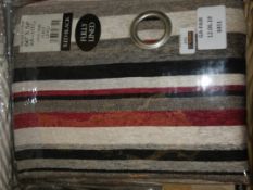 Brand New Pair of Richmond Fully Lined Red and Black 66 x 54 Inch Curtains