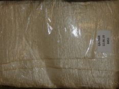 Lot to Contain 4 Single Cream Crinkle Eyelet Headed Curtains (8451)