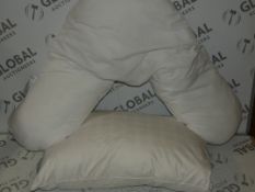 Lot to Contain 2 Assorted Items To Include Feather Filled Pillows And V Shaped Pillows (Viewings And