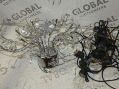 Boxed Stainless Steel And Glass Droplet Designer Ceiling Light Fitting RRP £60 (2145414) (Viewings