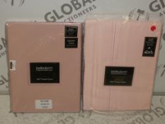 Lot to Contain 2 Belldorme 400 Thread Count Egyptian Cotton Double Fitted Sheets And Double Duvet