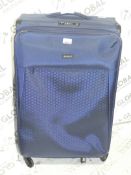 Antler Oxygen Soft Shell Navy Blue Designer Suitcase RRP £175 (RET00158201) (Viewings And Appraisals