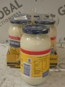 Lot to Contain 10 Packs Of Six Hellmann's Mayonnaise Combined RRP £125