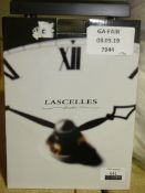 Boxed Lascelles of London Black Painted Mantle Clock RRP £85 (7944)