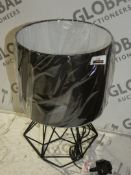 Lot to Contain 2 Angus Black Cage Designer Table Lamps RRP £40 Each (Viewings And Appraisals Are