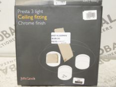 Boxed John Lewis And Partners Prester Chrome Finish Acrylic Shade Module Ceiling Light RRP£120.0 (