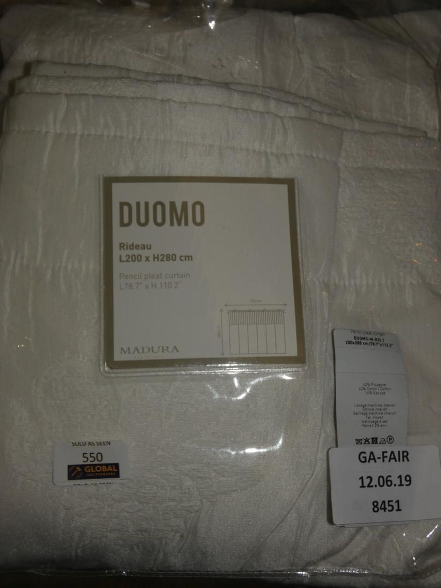 Bagged Pair Of Dumo Radau 200x280cm Curtains RRP £50 (Viewings And Appraisals Are Highly