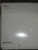 St Ives John Lewis And Partners Solid White Wooden Lacquered Mirror RRP £50 (2189682) (Viewings