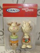 Lot to Contain 12 Brand New Graco Mix and Move Twin Pack Kids Rattle Sets Combined RRP £120