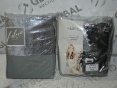 Lot to Contain 2 Assorted Brand New Designer Items To Include Caprice 66x72Inch Adriana Sequin
