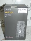 Lot to Contain 2 Boxed John Lewis And Partners Devon Painted Wall Light RRP £40 Each (2316180) (