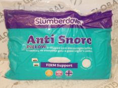 Lot To Contain 3x Slumber Down Anti Snore Pillows Combined RRP£75.0(Viewings And Appraisals Highly