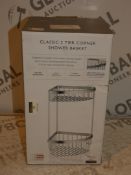 Lot To Contain Boxed John Lewis And Partners Classic Two Tier Corner Shower Basket RRP£85.0(