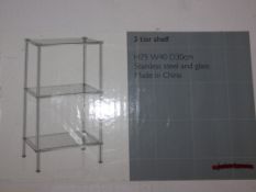 Lot To Contain 2 3 And 4 Tier John Lewis And Partners Metal And Glass Shelving Units Combined RRP £