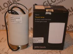 Lot To Contain 3 Boxed And Unboxed John Lewis And Partners Touch Control Lamps Combined RRP £120 (