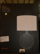 Lot To Contain 1X Boxed John Lewis And Partners Ebony Ceramic Base Fabric Shade Table Lamp RRP£110.