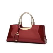 Brand New Women's Coolives Light Golden Strap Burgundy Handbag RRP £39.99