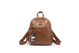 Brand New Women's Coolives 2 Layer Wrinkle Backpack in Brown RRP £44.99