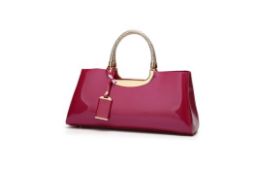 Brand New Women's Coolives Light Golden Strap Red Handbag RRP £39.99