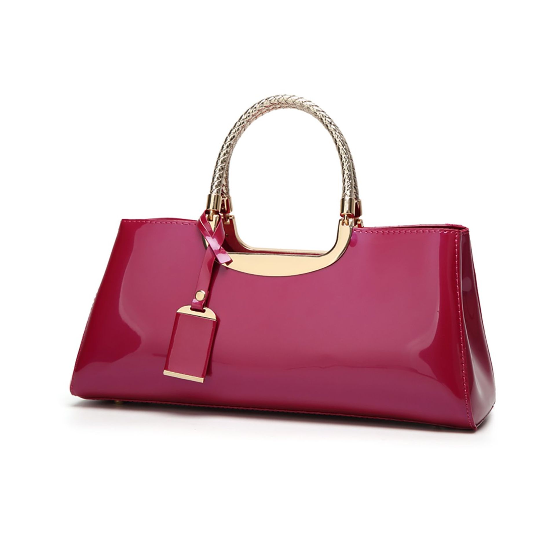 Brand New Women's Coolives Light Golden Strap Blood Red Handbag RRP £39.99