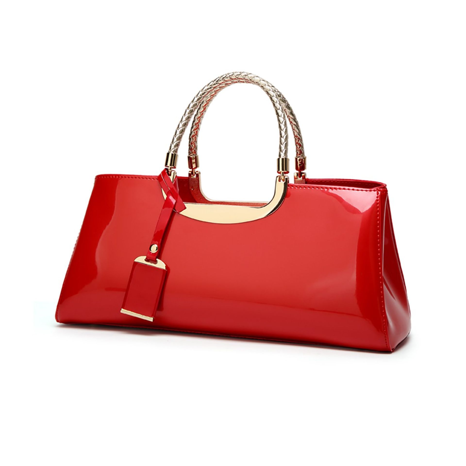 Brand New Women's Coolives Light Golden Strap Red Handbag RRP £39.99