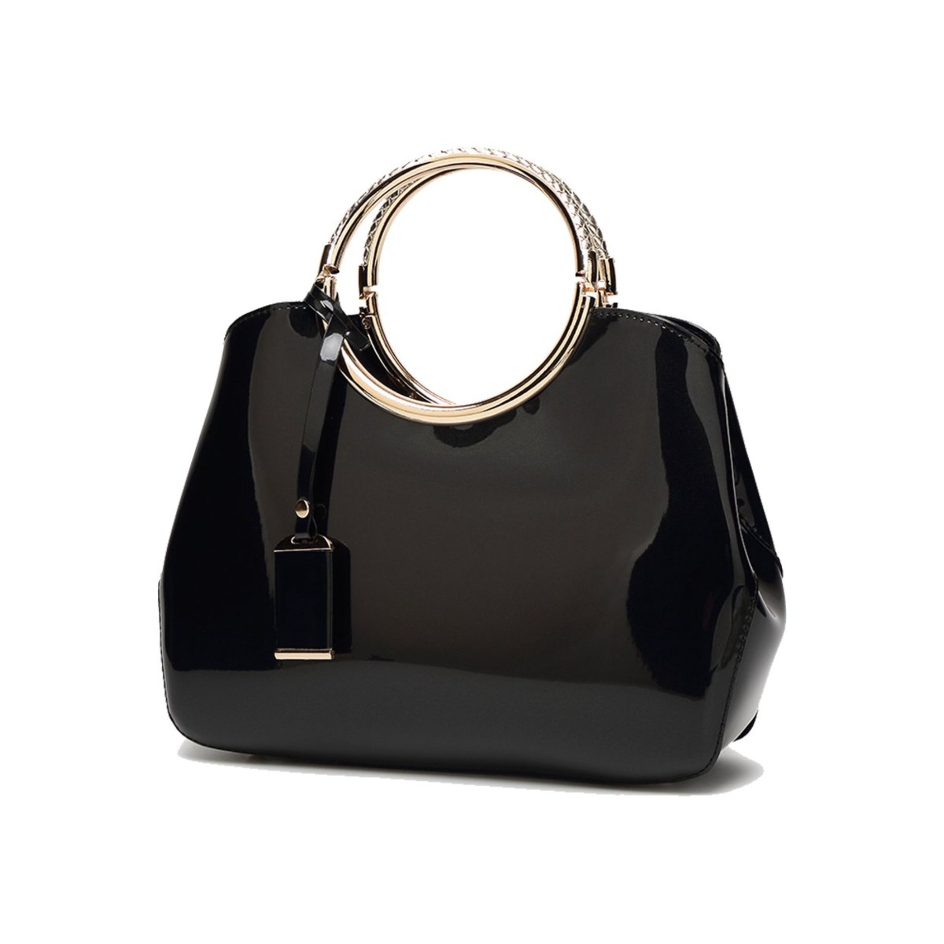 Brand New Women's Coolives Golden Strap Handbag in Black RRP £44.99