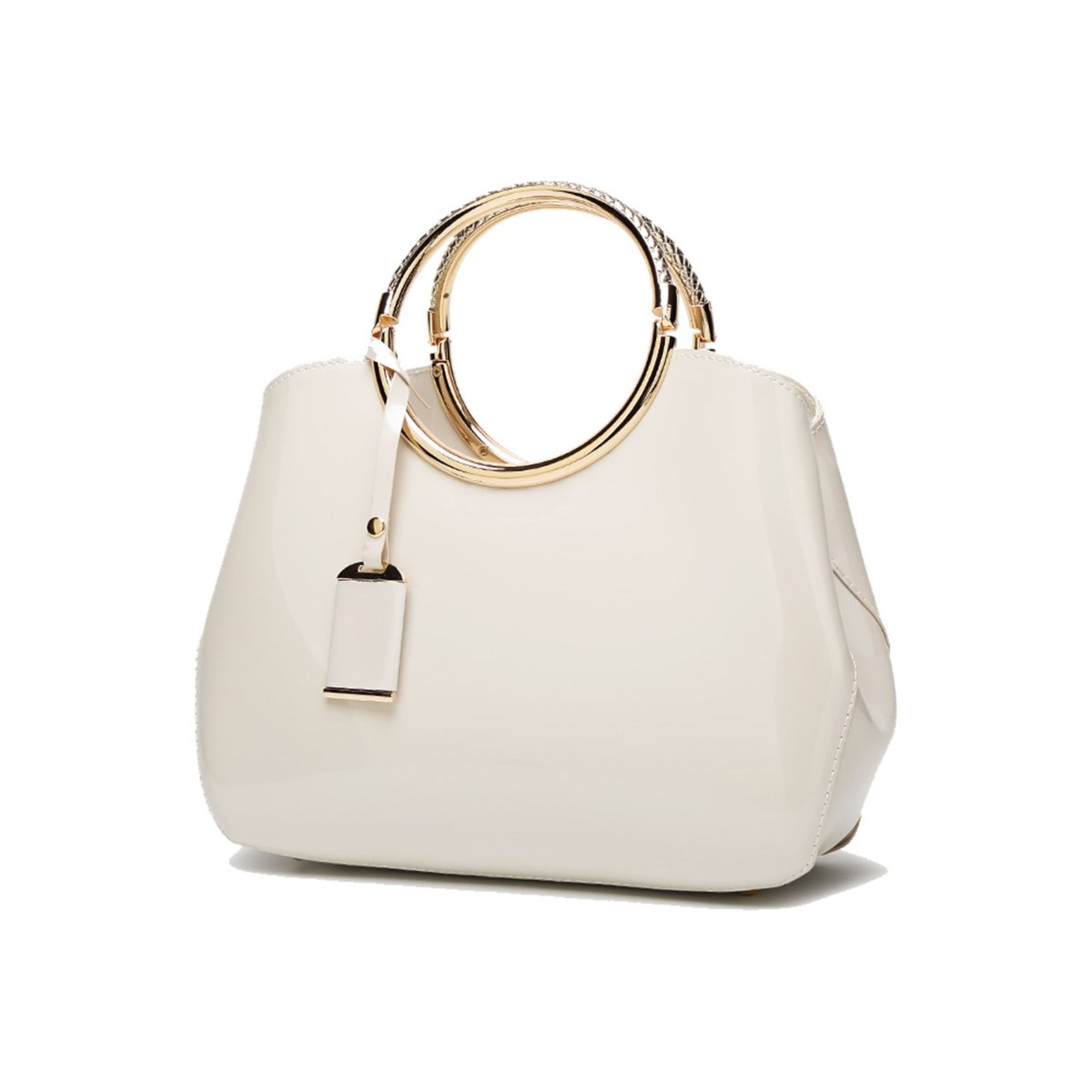 Brand New Women's Coolives Golden Strap Handbag in Creamy White RRP £44.99