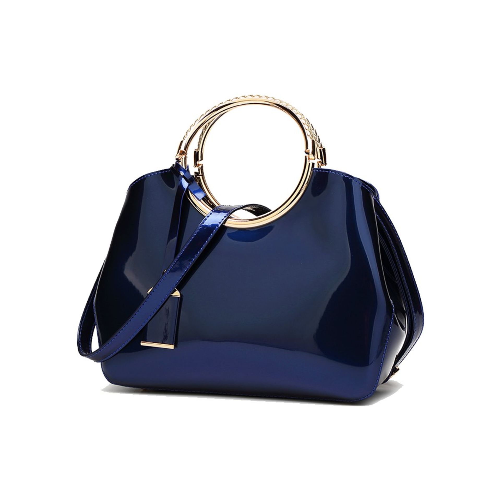 Brand New Women's Coolives Golden Strap Handbag in Royal Blue RRP £44.99