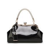 Brand New Women's Coolives Black Gloss Party Bag RRP £59.99